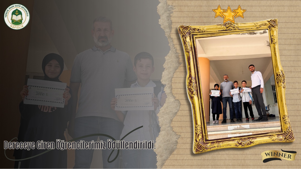 Dereceye Giren Öğrencilerimiz Ödüllendirildi.